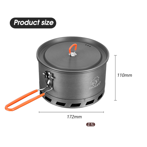 Batterie de cuisine de camping portable en aluminium d'escalade