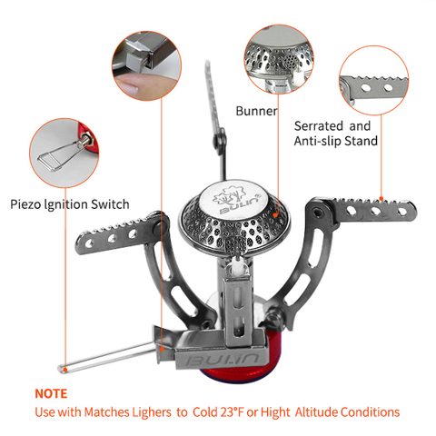 Mini réchaud à gaz de camping CE à brûleur unique pour la pêche