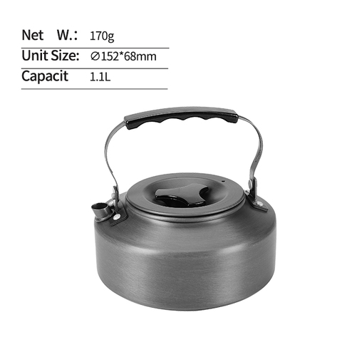 Batterie de cuisine de camping en aluminium à deux tasses de pêche 